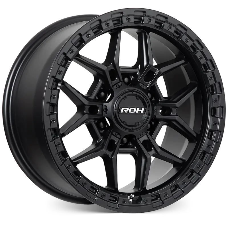 ROH Axe Matt Black Wheels, Set of 4