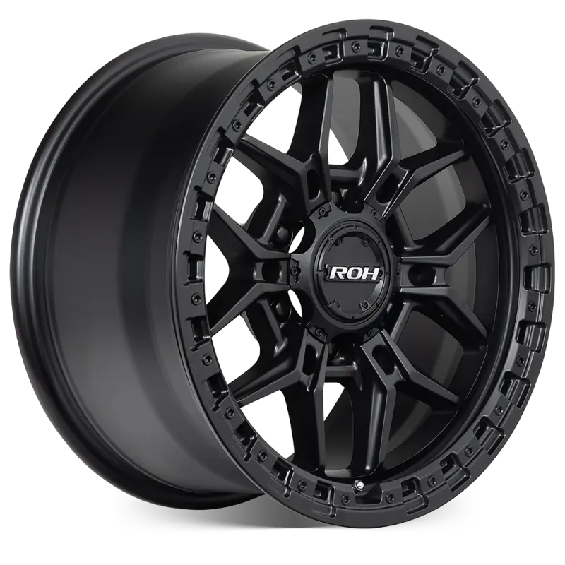 ROH Axe Matt Black Wheels, Set of 4