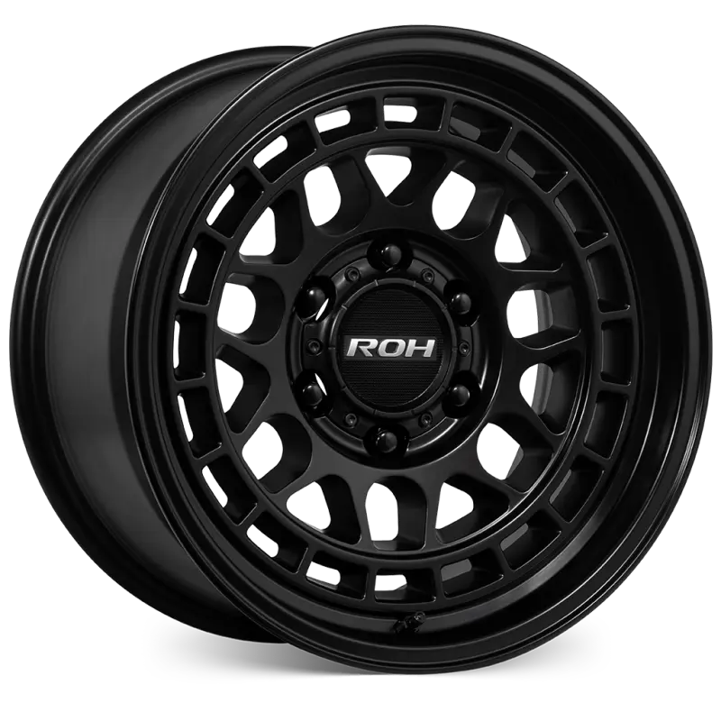 ROH Lotus Matt Black Wheels, Set of 4