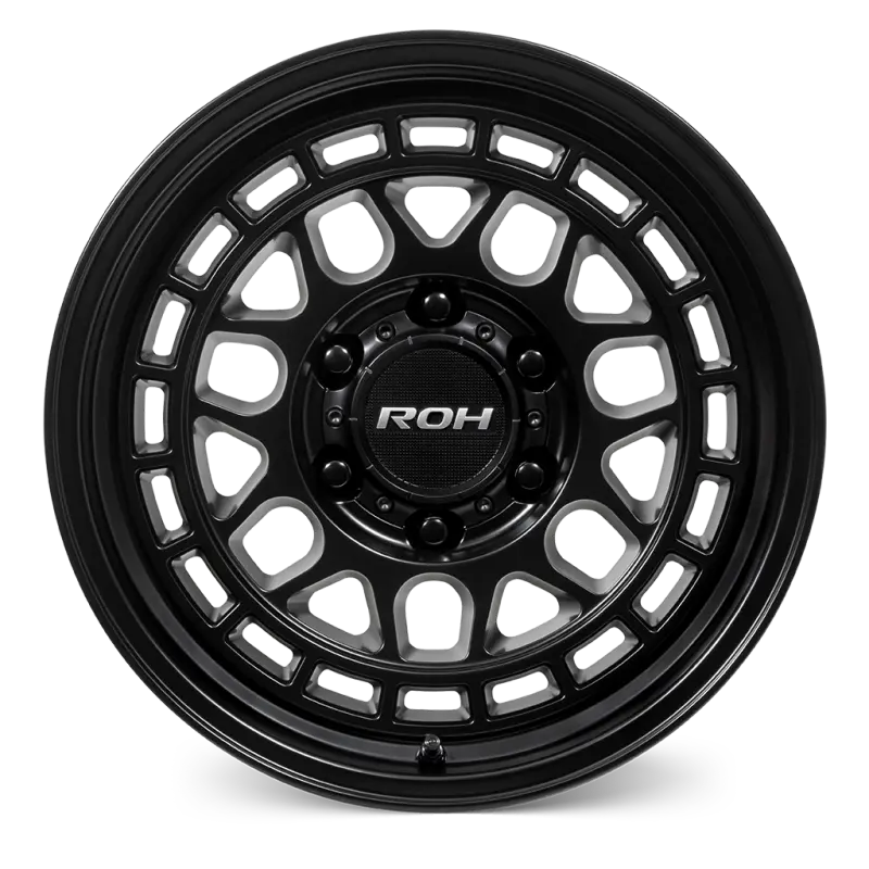 ROH Lotus Matt Black Wheels, Set of 4