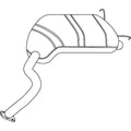 Rear Muffler Bolt On for Hyundai Terracan HP V6 3.5L (11/2001 - 03/2007)