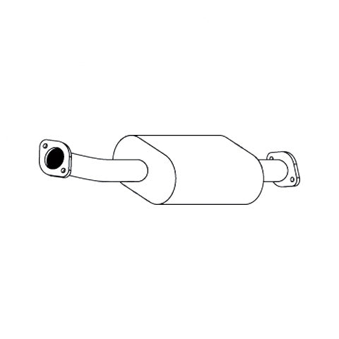 Redback Standard Front Muffler for X-Trail T30 2.5L QR25DE 4WD All Models (10/2001 - 09/2007)