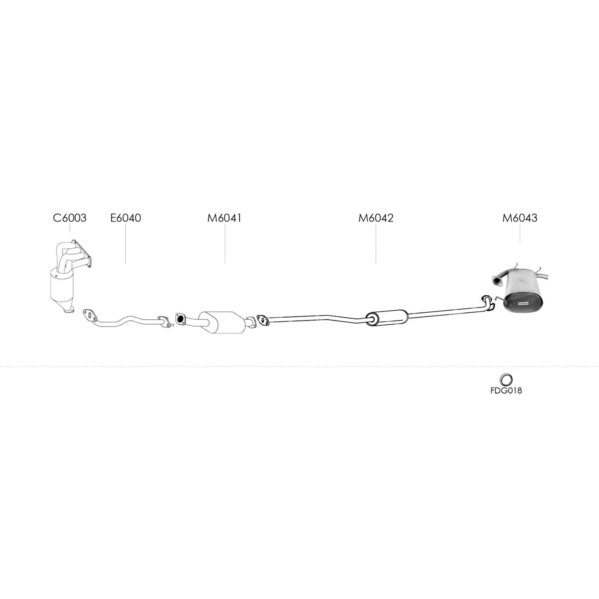 Redback Standard Front Muffler for X-Trail T30 2.5L QR25DE 4WD All Models (10/2001 - 09/2007)