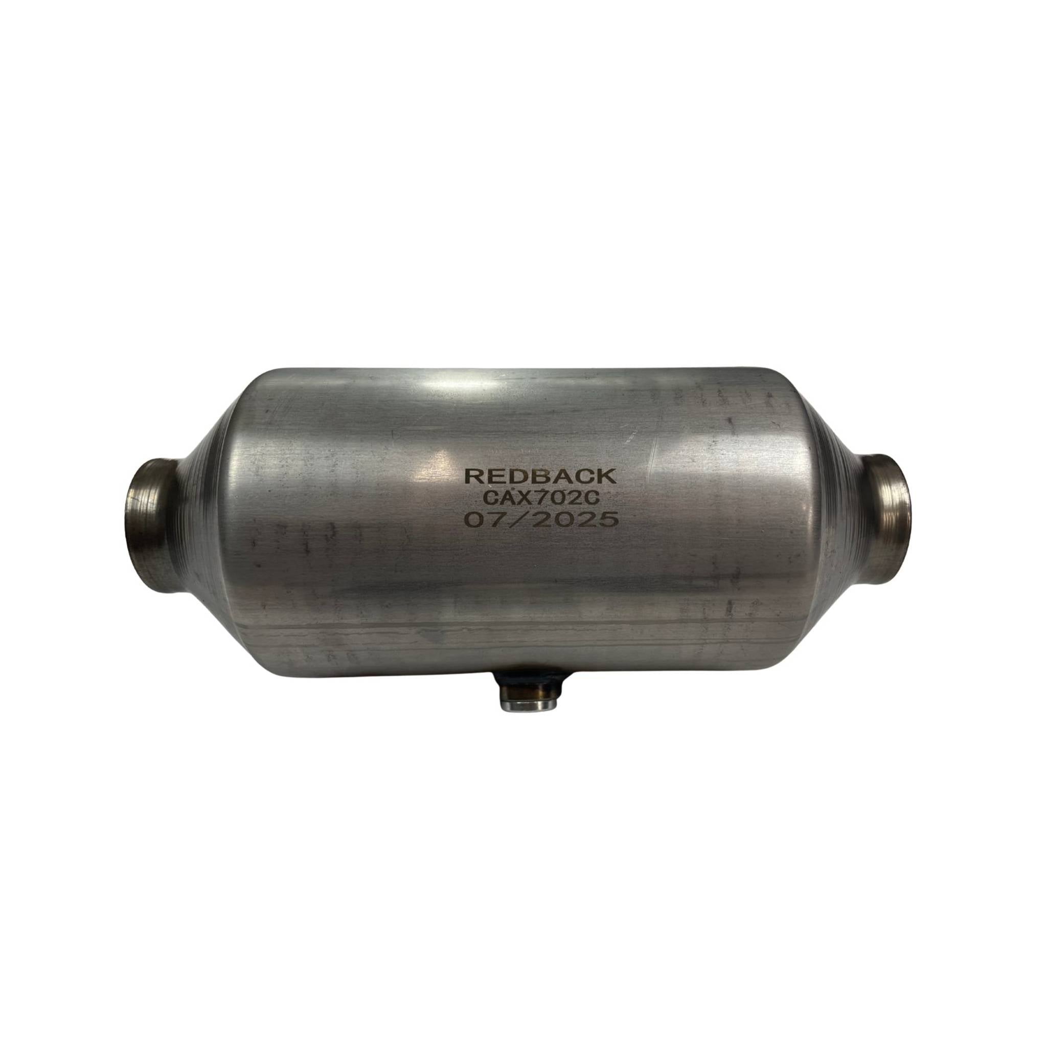 Euro 6 2" inlet 5" Round Catalytic Converter Stainless Steel with Centre O2 Sensor
