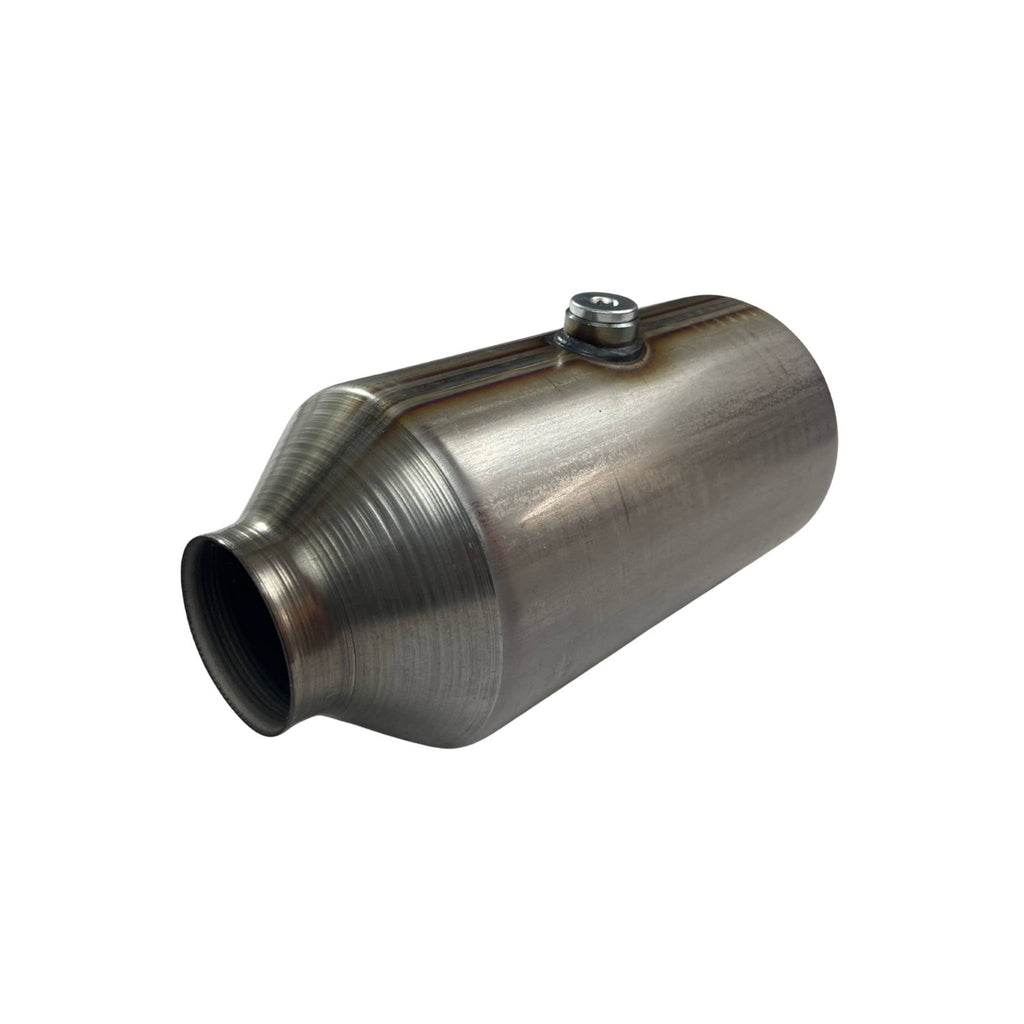 Euro 6 2.25" inlet 5" Round Catalytic Converter Stainless Steel with Centre O2 Sensor