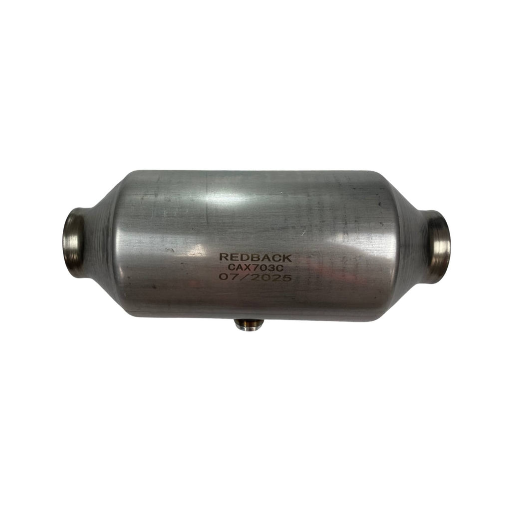 Euro 6 2.25" inlet 5" Round Catalytic Converter Stainless Steel with Centre O2 Sensor
