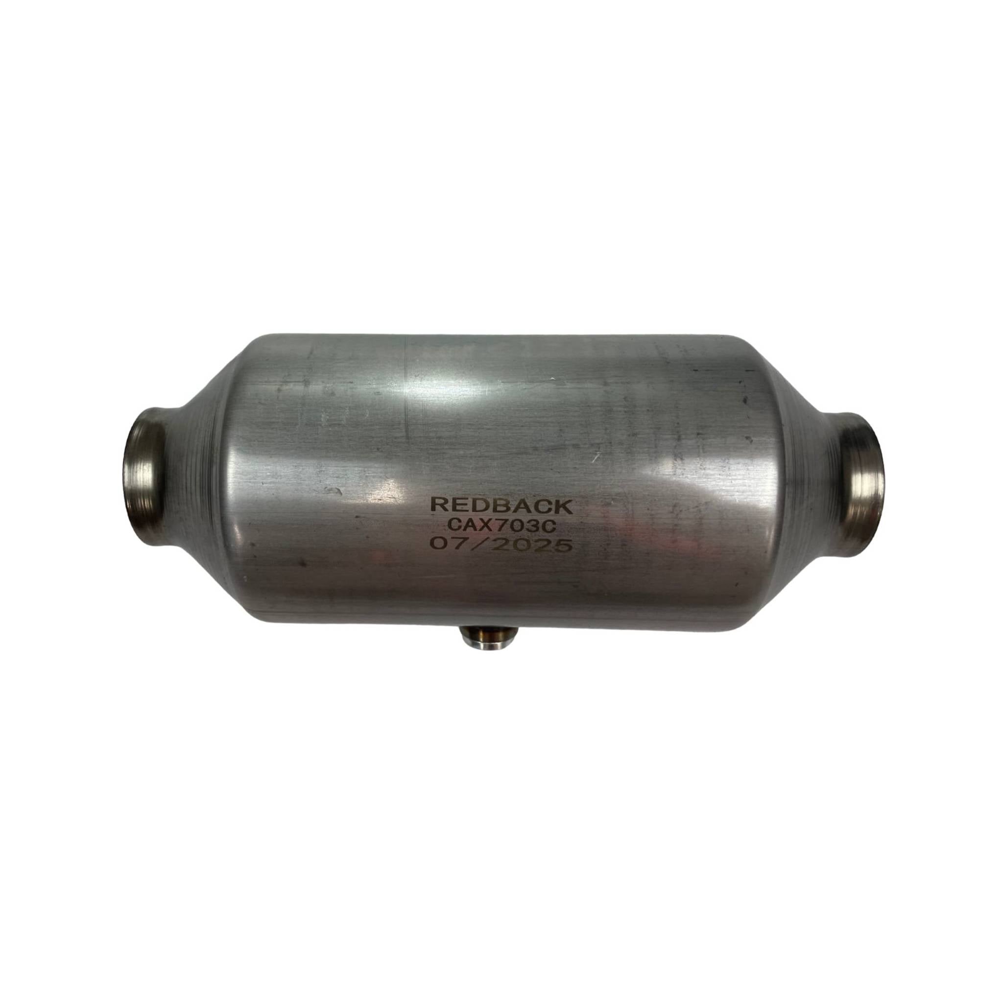 Euro 6 2.25" inlet 5" Round Catalytic Converter Stainless Steel with Centre O2 Sensor