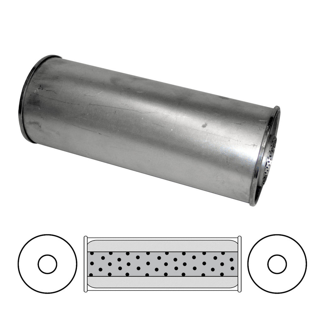 6" Round, 16" Long, 3" Centre/Centre - Megaflow