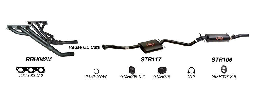 Redback Performance Exhaust System for Holden Caprice (04/1990 - 06/1999), Commodore (04/1990 - 06/1999), Statesman (04/1990 - 06/1999), Calais (04/1990 - 06/1999)