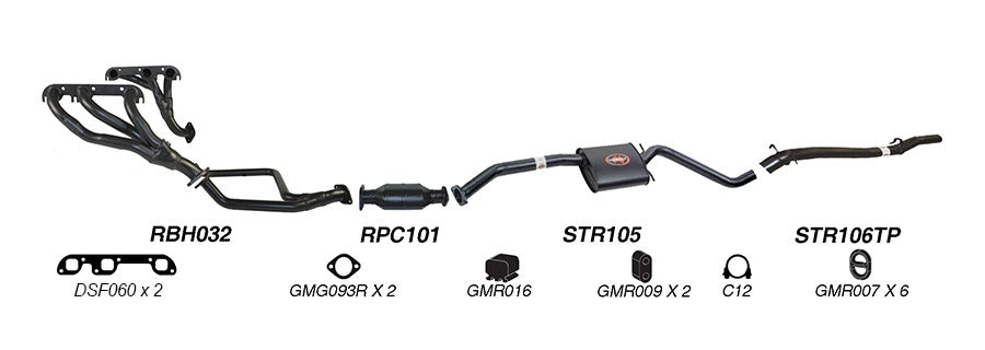 Redback Performance Exhaust System for Holden Commodore (10/1991 - 04/1995), Calais (10/1991 - 04/1995)