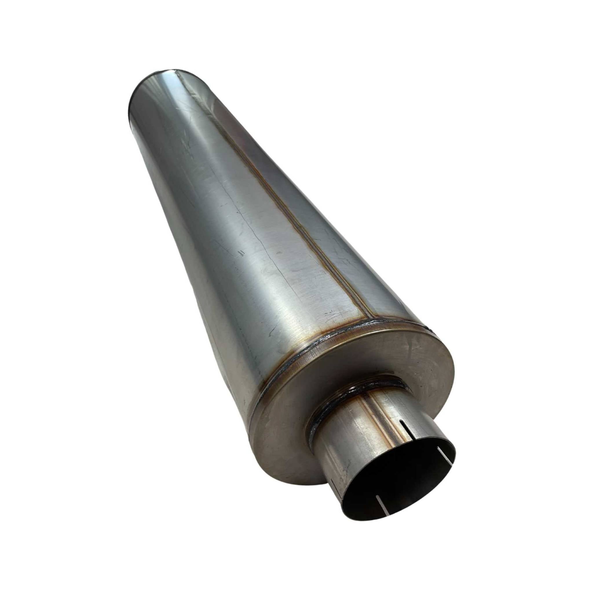 409 Stainless Steel Truck Muffler 10" Round, 44" Long, 5" ID Straight Through