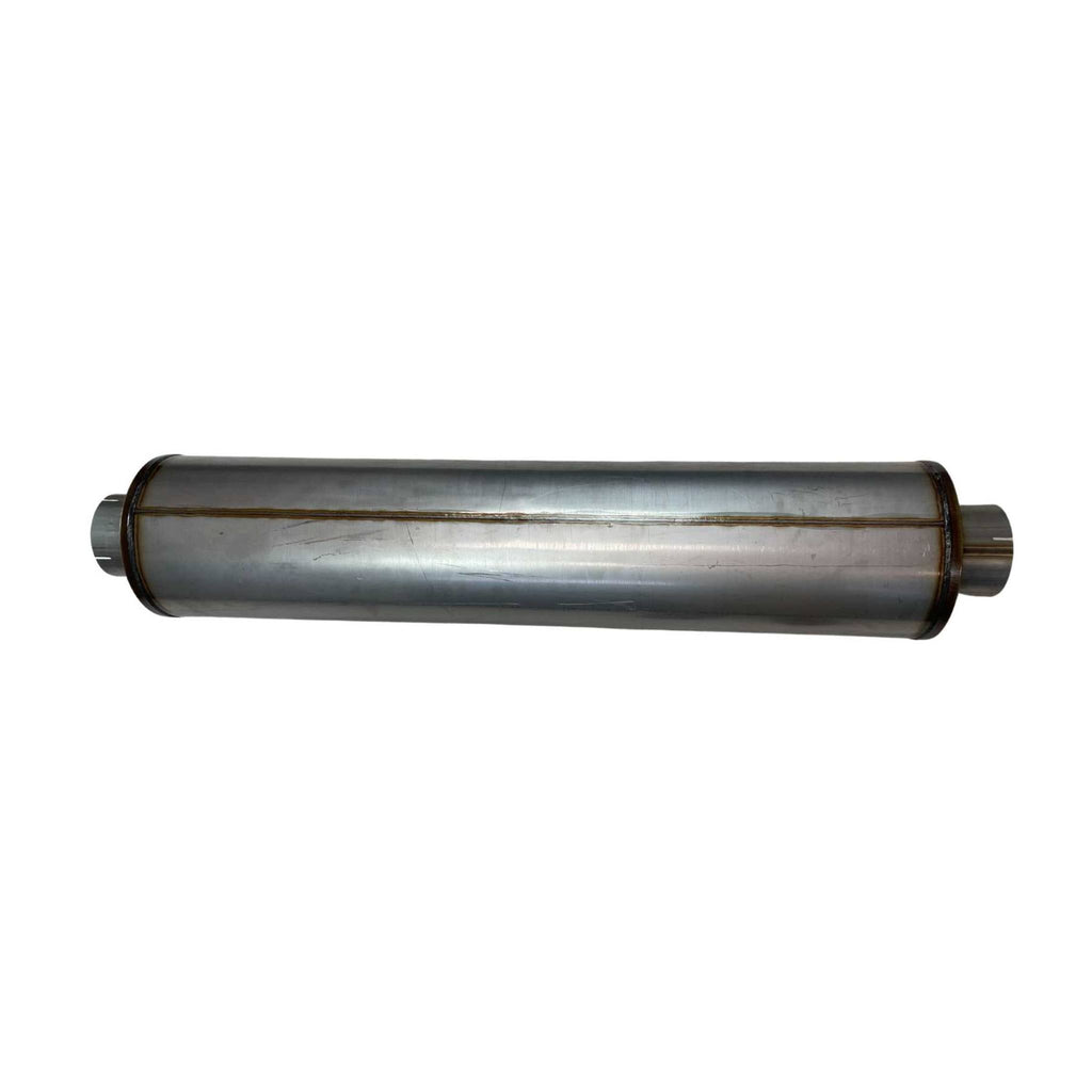 409 Stainless Steel Truck Muffler 10" Round, 44" Long, 5" ID Straight Through