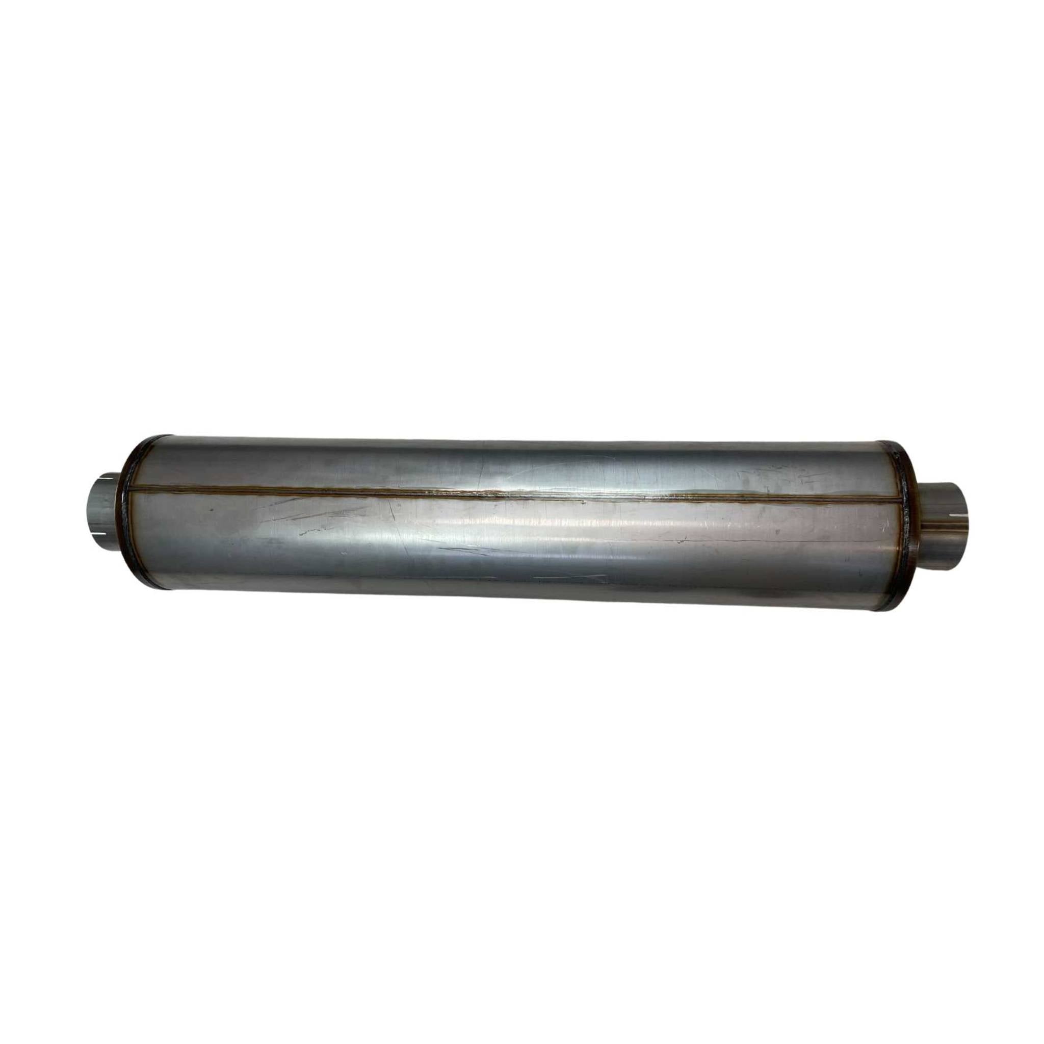 409 Stainless Steel Truck Muffler 10" Round, 44" Long, 5" ID Straight Through