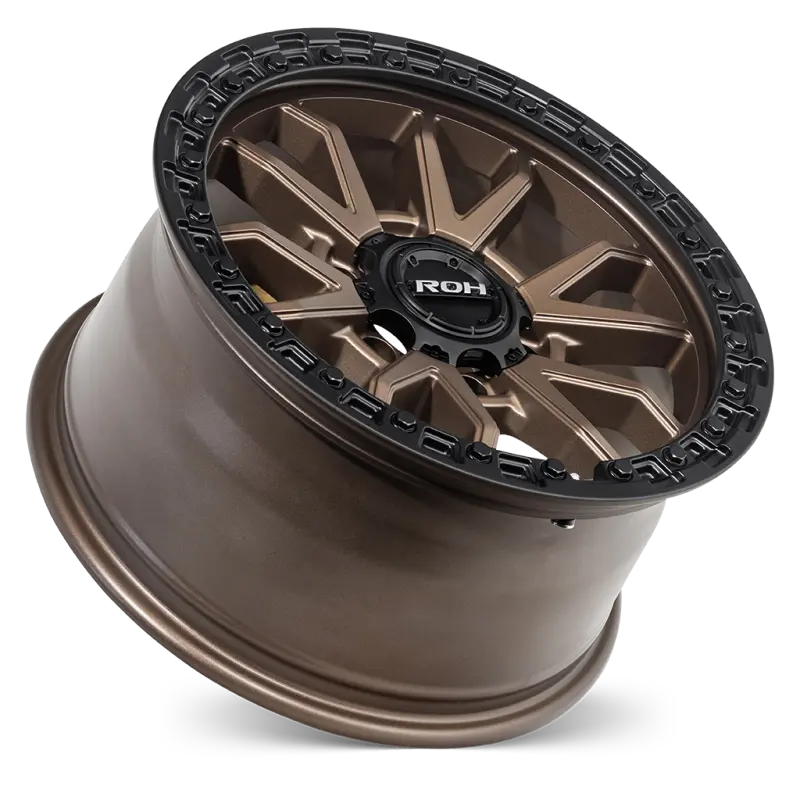 ROH Raid Bronze Centre Black Lip Wheels, Set of 4