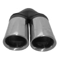 Dual 3" Stainless Steel Exhaust tip Passenger Side Double Wall Angle Cut