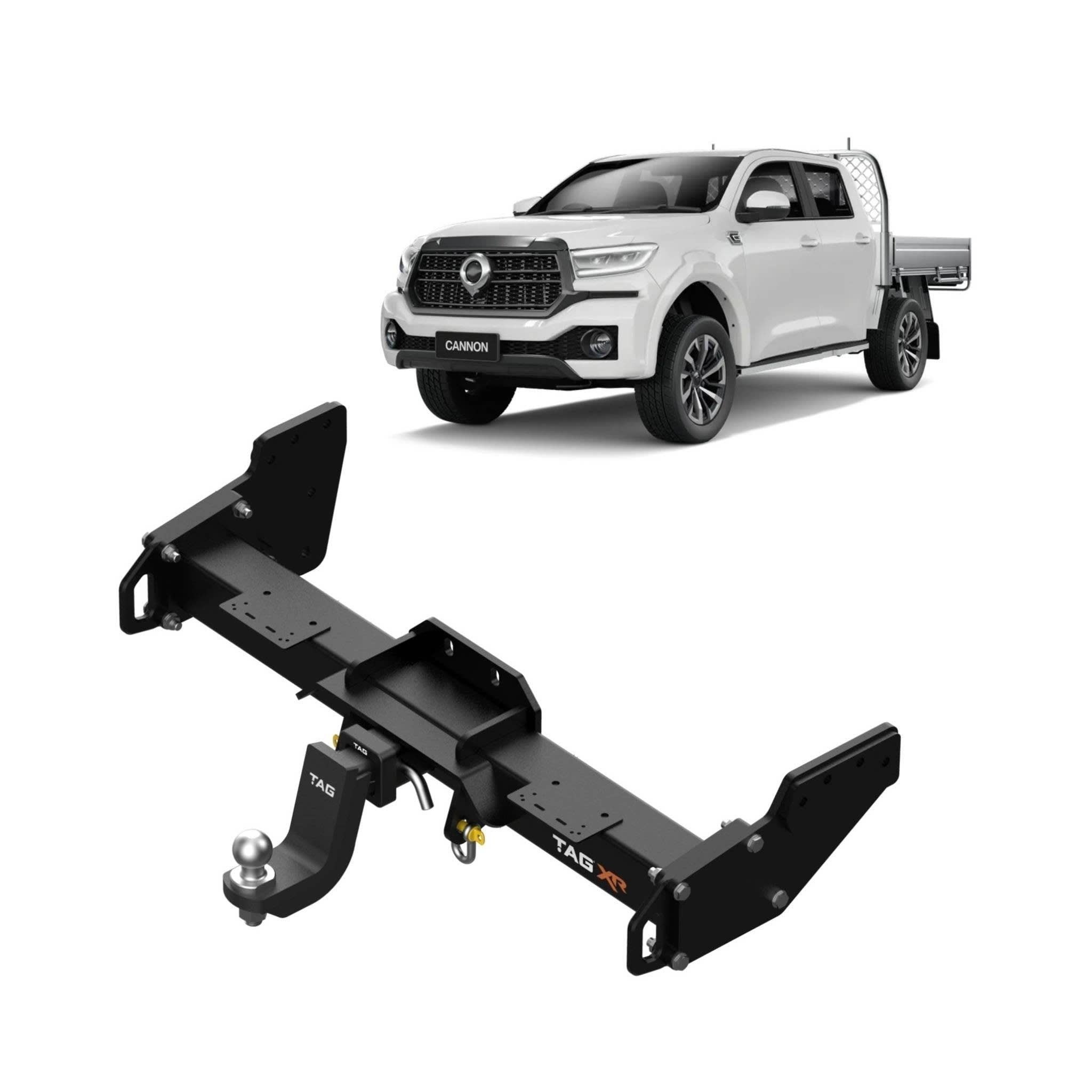 TAG Extreme Recovery Towbar & Direct Fit Wiring for GWM Cannon Cab Chassis (09/2020 - 09/2024)