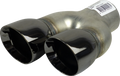 Dual 3" Right Hand Exhaust Tip with Black Chrome